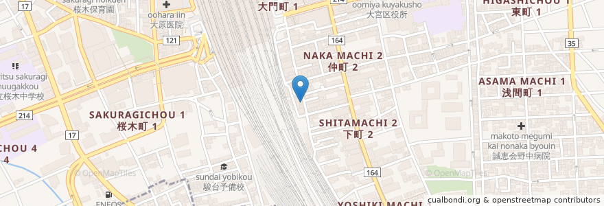 Mapa de ubicacion de THEP THAI en 日本, 埼玉县, 埼玉市, 大宮区.