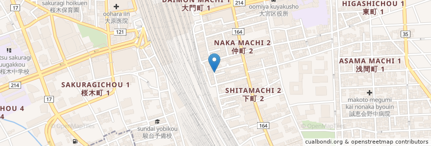 Mapa de ubicacion de かわら屋 en Jepun, 埼玉県, さいたま市, 大宮区.