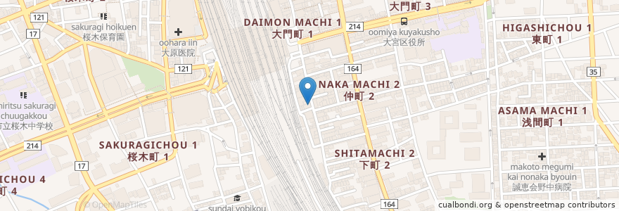 Mapa de ubicacion de 磯丸水産 en Giappone, Prefettura Di Saitama, さいたま市, 大宮区.