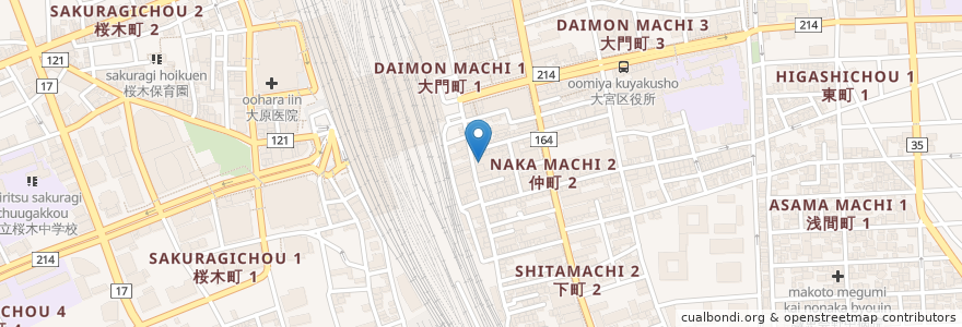 Mapa de ubicacion de IEYASU en 日本, 埼玉県, さいたま市, 大宮区.