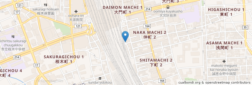 Mapa de ubicacion de ダンダダン酒場 en Jepun, 埼玉県, さいたま市, 大宮区.