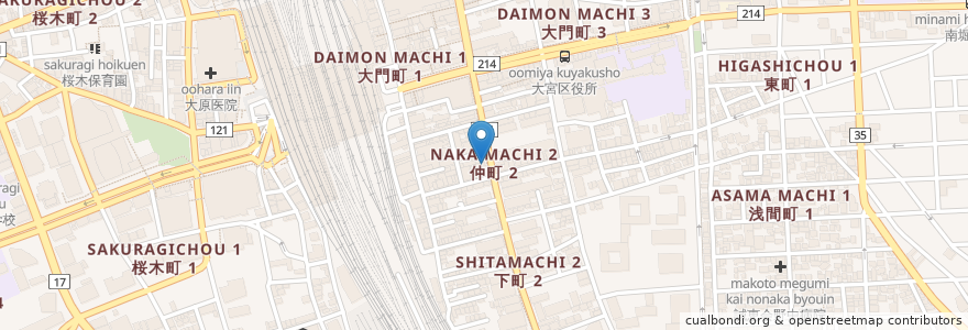 Mapa de ubicacion de ちっきん en اليابان, 埼玉県, さいたま市, 大宮区.