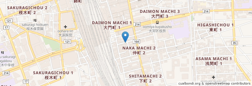 Mapa de ubicacion de ふくろう家族 en Giappone, Prefettura Di Saitama, さいたま市, 大宮区.