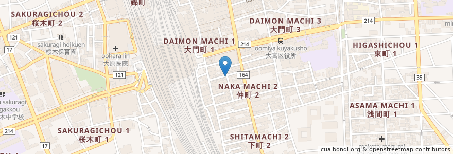 Mapa de ubicacion de 揚子江大飯店 en Giappone, Prefettura Di Saitama, さいたま市, 大宮区.