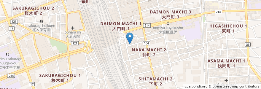 Mapa de ubicacion de なごみ en Giappone, Prefettura Di Saitama, さいたま市, 大宮区.