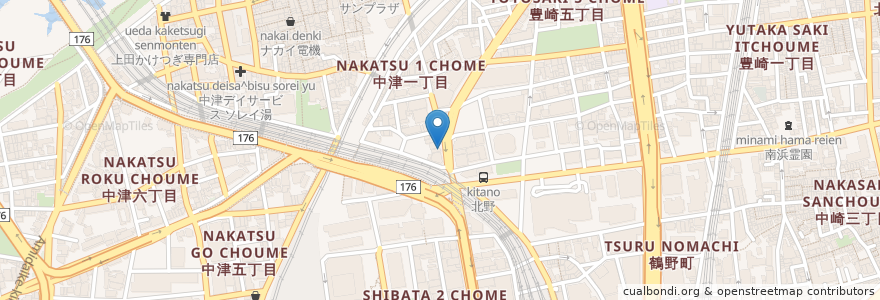 Mapa de ubicacion de ハンバーグ専門店 BOSTON en Japan, Präfektur Osaka, 大阪市, 北区.