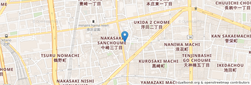 Mapa de ubicacion de ともえみサロン en Japão, 大阪府, 大阪市, 北区.