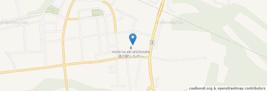 Mapa de ubicacion de レストラン絵馬 en Japonya, 青森県, 上北郡, 七戸町.