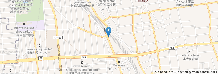 Mapa de ubicacion de ガレット屋AILES en Japan, Präfektur Saitama, Saitama, 浦和区.