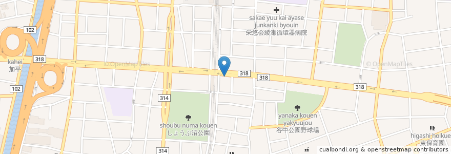 Mapa de ubicacion de 中華 めんくい en ژاپن, 東京都, 足立区.