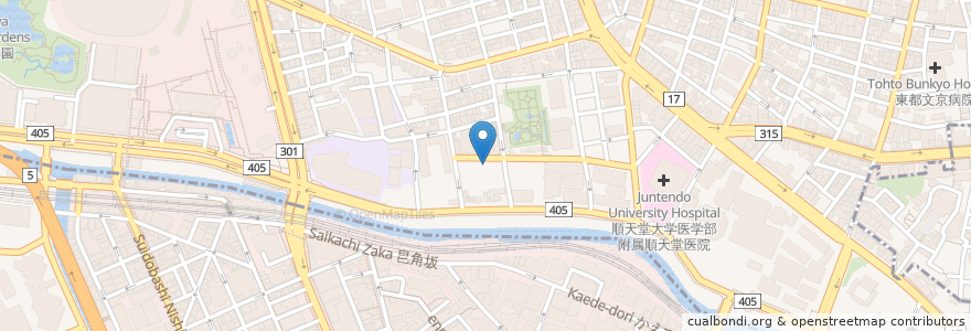 Mapa de ubicacion de ふみや en Japonya, 東京都, 文京区, 千代田区.