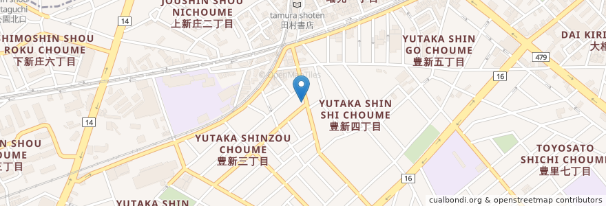 Mapa de ubicacion de みのる製麺 en Japan, Präfektur Osaka, 大阪市, 東淀川区.
