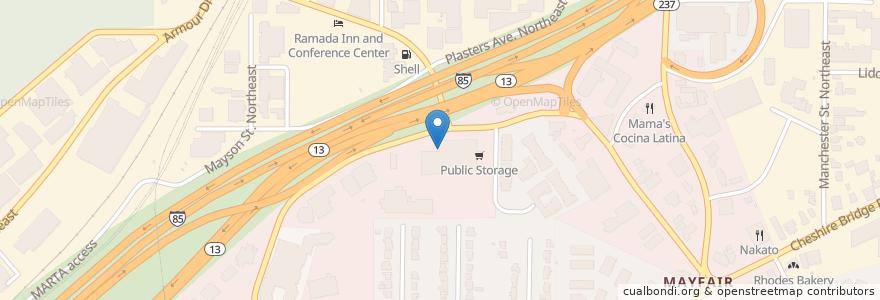Mapa de ubicacion de Definition6 Interactive Marketing en 미국, 조지아, Fulton County, Atlanta.
