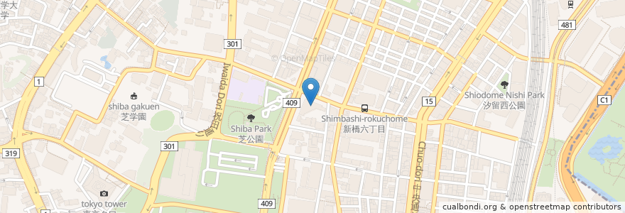 Mapa de ubicacion de グリモア en Япония, Токио, Минато.