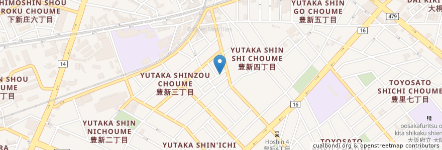 Mapa de ubicacion de ステーキ松阪 en Japão, 大阪府, 大阪市, 東淀川区.
