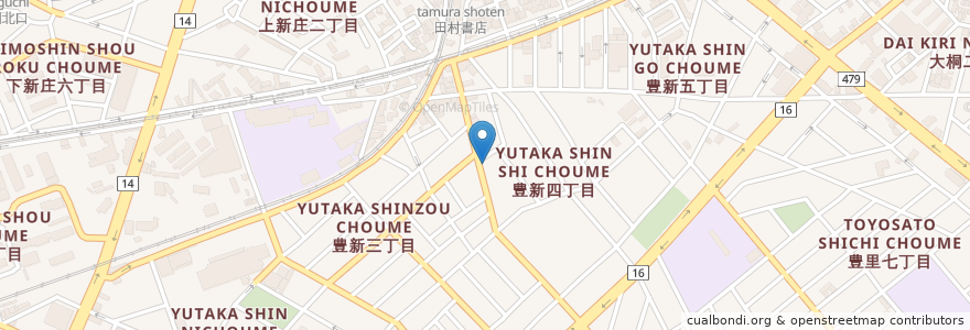 Mapa de ubicacion de 麺屋28 en Japan, Präfektur Osaka, 大阪市, 東淀川区.