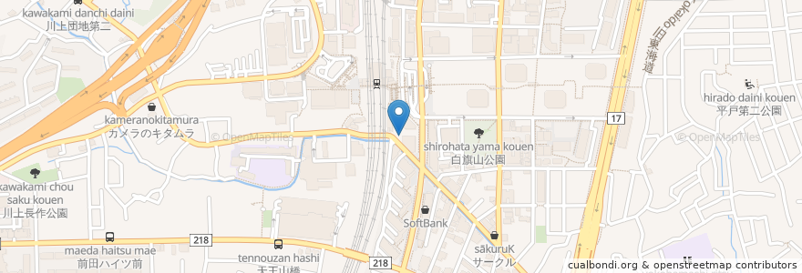 Mapa de ubicacion de オリックスレンタカー en 일본, 가나가와현, 요코하마시, 戸塚区.