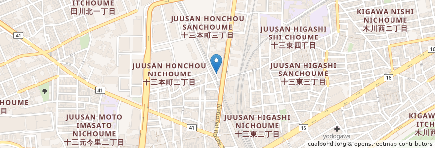 Mapa de ubicacion de だし処 やまだ家 en Japan, Präfektur Osaka, 大阪市, 淀川区.