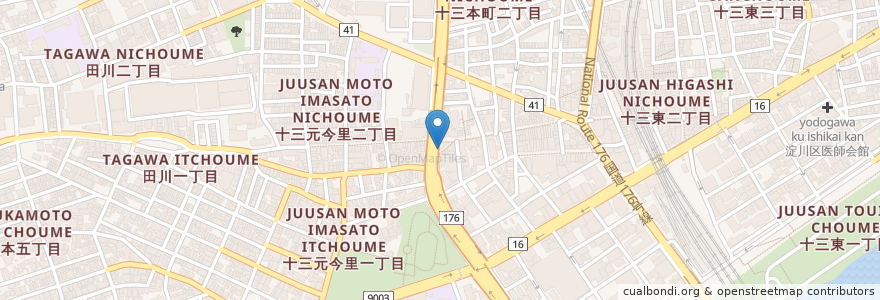 Mapa de ubicacion de ＦＲＥ酒 en Japan, Osaka Prefecture, Osaka, Yodogawa Ward.