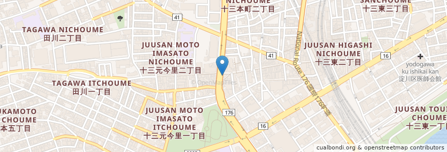 Mapa de ubicacion de 焼肉 松お en Japan, 大阪府, Osaka, 淀川区.