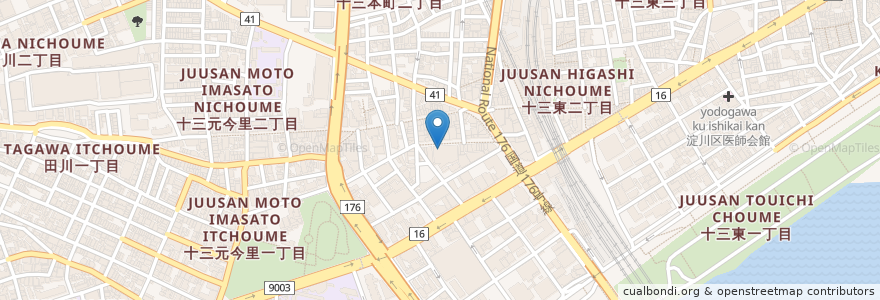 Mapa de ubicacion de Fanfare en 日本, 大阪府, 大阪市, 淀川区.
