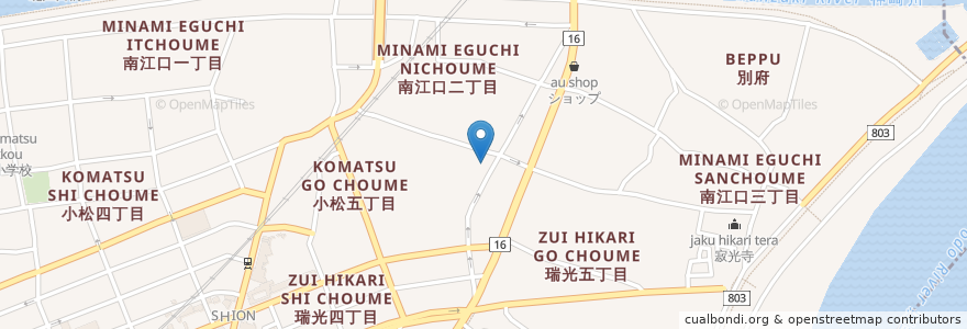 Mapa de ubicacion de COFFEE BEANS WORK en 日本, 大阪府, 大阪市, 東淀川区.