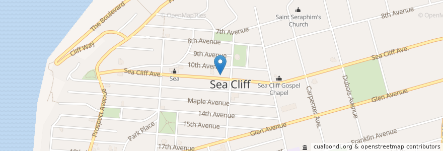 Mapa de ubicacion de Sea Cliff Bistro en United States, New York, Nassau County, Sea Cliff.