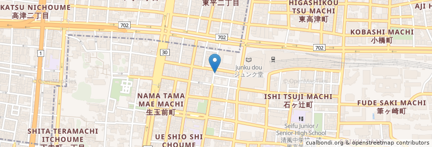 Mapa de ubicacion de 馳走庵 en 日本, 大阪府, 大阪市, 天王寺区.