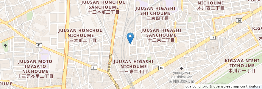 Mapa de ubicacion de 宮崎辛麺屋 辛福 en Japan, Präfektur Osaka, 大阪市, 淀川区.