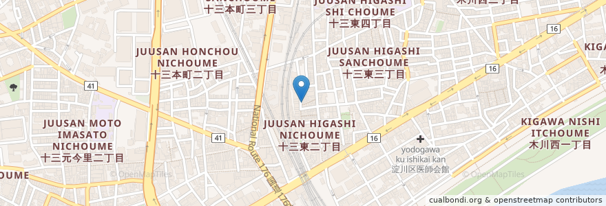 Mapa de ubicacion de Sun Bar en Япония, Осака, 大阪市, 淀川区.