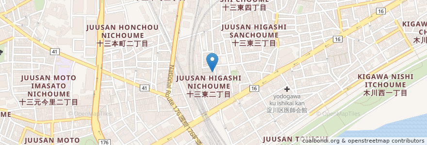 Mapa de ubicacion de 焼肉 梵仁 en Jepun, 大阪府, 大阪市, 淀川区.