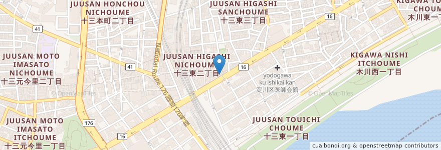 Mapa de ubicacion de Luck Heaven en 日本, 大阪府, 大阪市, 淀川区.