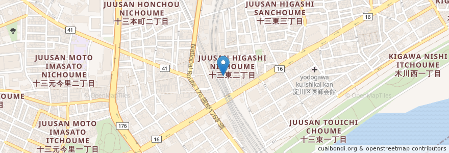 Mapa de ubicacion de 宮っ子ラーメン en Jepun, 大阪府, 大阪市, 淀川区.