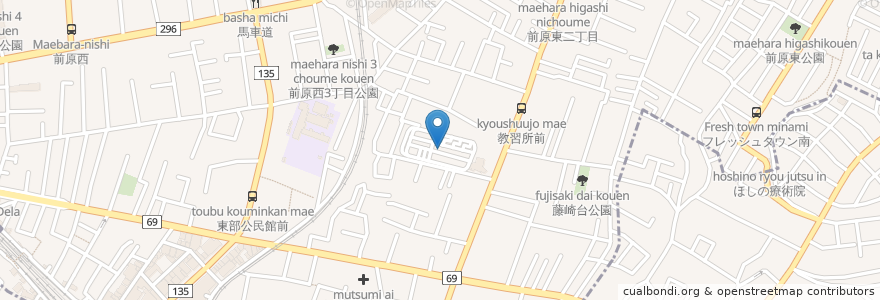 Mapa de ubicacion de 津田沼自動車教習所 en 일본, 지바현, 船橋市.