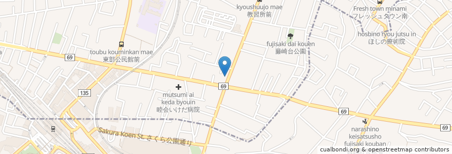 Mapa de ubicacion de あんじ en Japan, Präfektur Chiba, 習志野市.