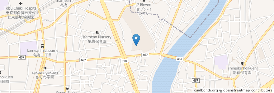 Mapa de ubicacion de 築地銀だこ en Japón, Tokio, Katsushika.