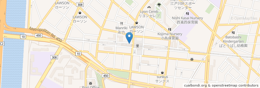 Mapa de ubicacion de 日本調剤 en 日本, 东京都/東京都, 江戸川区.