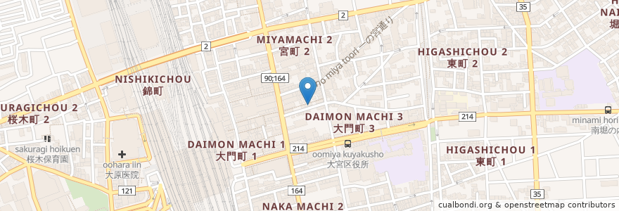 Mapa de ubicacion de モッツバー en ژاپن, 埼玉県, さいたま市, 大宮区.