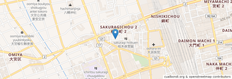 Mapa de ubicacion de 422 en 日本, 埼玉県, さいたま市, 大宮区.