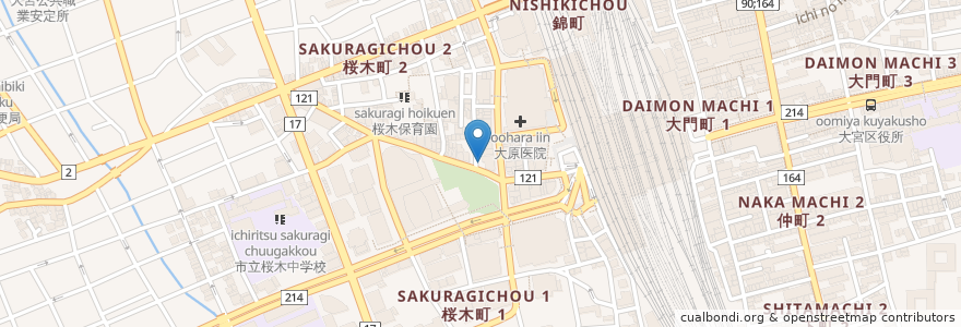 Mapa de ubicacion de 来々軒 en Япония, Сайтама, Сайтама, 大宮区.