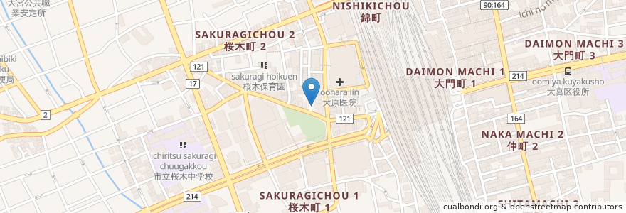 Mapa de ubicacion de サワディー en اليابان, 埼玉県, さいたま市, 大宮区.