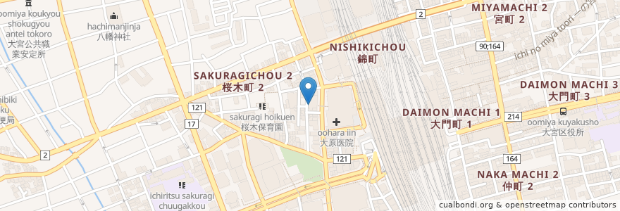 Mapa de ubicacion de 七輪焼肉牛繁 en Japan, Präfektur Saitama, Saitama, 大宮区.