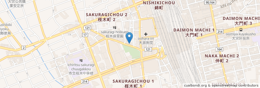 Mapa de ubicacion de CoCo壱番屋 en Japan, Präfektur Saitama, Saitama, 大宮区.