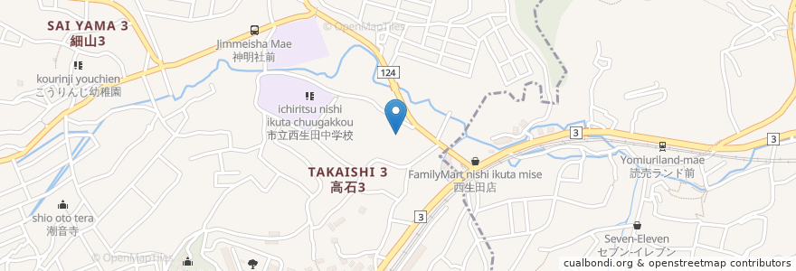 Mapa de ubicacion de ステラホーム en Japonya, 神奈川県, 川崎市, 麻生区, 多摩区.