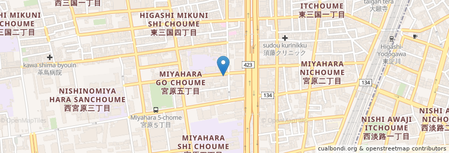 Mapa de ubicacion de あぷちゃ１号 en Japón, Prefectura De Osaka, Osaka, 淀川区.