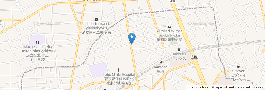 Mapa de ubicacion de NOROC en Japan, Tokio, 足立区.