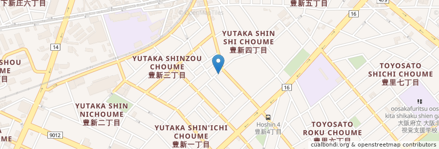 Mapa de ubicacion de AmakaraRich en 日本, 大阪府, 大阪市, 東淀川区.