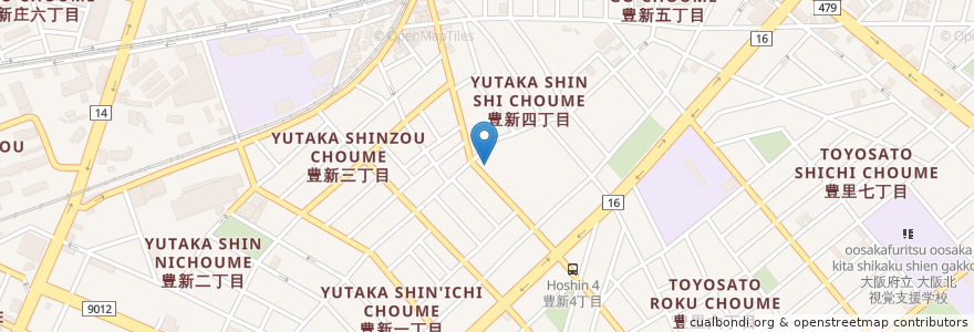 Mapa de ubicacion de スギ薬局 en ژاپن, 大阪府, 大阪市, 東淀川区.