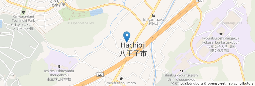 Mapa de ubicacion de 野下歯科 en Japón, Tokio, Hachioji.