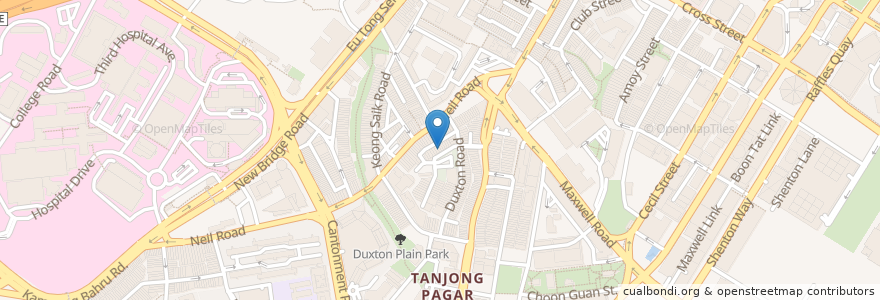 Mapa de ubicacion de Xiao Ya Tou en Singapore, Central.
